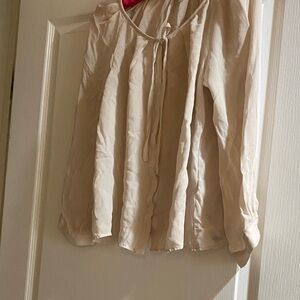 Josephine Chaus Cream Long-Sleeve Tie-Front
Blouse